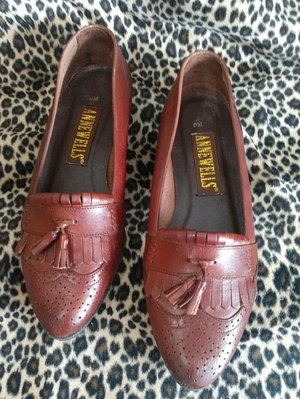 Women's Tassel Kiltie Loafer in Burgundy Leather